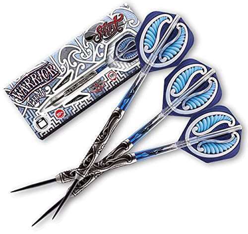 Shot! Darts Warrior Tipu Dart-Set mit Stahlspitze, 80% Wolfram