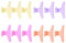 12 Pezzi/Set di Pinze Colorate per Capelli, Belle Pinza Capelli Donna, Adatti per Parrucchieri Professionali (Cristallo)