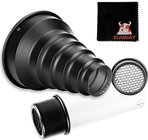 Godox AD-S9 2 en 1 Snoot con Rejilla Nido Abeja para Godox Speedlite AD200 AD360II AD360