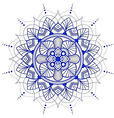 Mandala Shine Rays Stern Vinyl Wandtattoo Große Größen 56 Farben Orientalischer Stil / M5 (Vinyl Wandaufkleber, L Größe - 140 x 140 cm 55,5 x 55,5 Zoll)