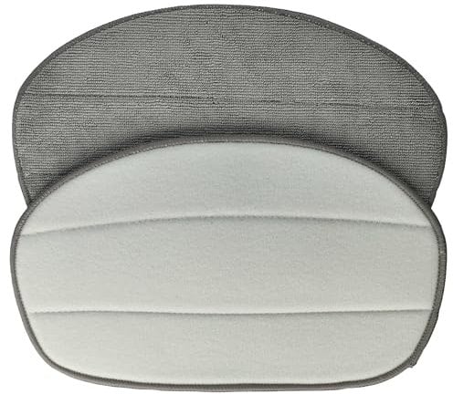 vhbw 2X Wischbezug kompatibel mit Leifheit CleanTenso Dampfreiniger, Dampfmop - Mikrofaser, Grau