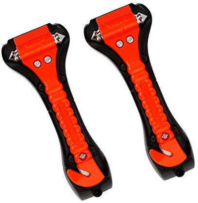 HONGXIN-SHOP Car Safety Hammer 2 in 1 Emergency Escape Rescue Tool with Automobile Window Breaker and Seat Belt Cutter Life Saving Survival Kit for Dangerous Situations Orange 2 Pieces