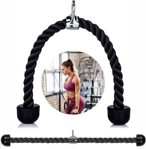 1x Tricep Rope Heavy Duty Gym gym pull down rope, Fitness, Exercise, Body Equipment Extensions Pull Down Bicep/Tricep Rope Cable Attachment