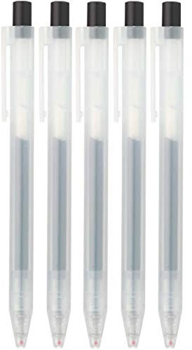 Moma Muji Smooth Writing Gel Ink Kugelschreiber Schlagtyp schwarz 0,5mm (Japan Import) (5)