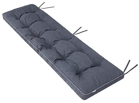 Bankkissen Bankauflage Auflage Kissen Polster Bankpolster Outdoor - Bankauflage Auflage für Bänke in Haus und Garten Sitzkissen -180x50 cm Navybau