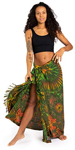 PANASIAM Sarong tiedye green multicolor, 190x116cm