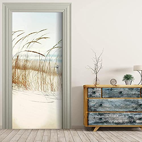 VIRANDA Türtapete Selbstklebend TürPoster - SYLTER DÜNE - 3D Türaufkleber,88x200cm
