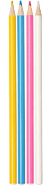 Realm Tailors Chalk Pencils, Dressmaking Dressmakers Chalk Pencil for Marking Fabric, Pack of 4, 4 Colours