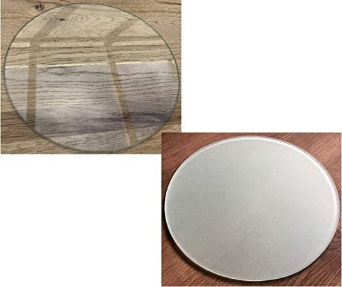 Glasscheibe ESG runde Ausführung Glas Tischplatte Kaminglas (Ø295mm / Stärke: 4mm / satiniert)