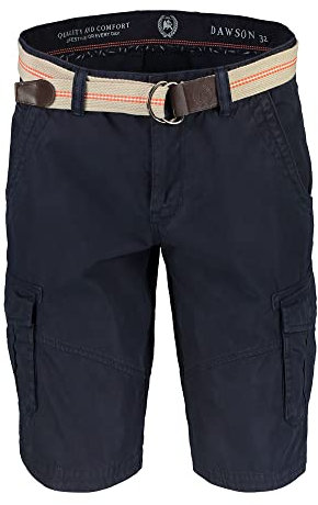 LERROS - Herren Bermuda Cargo mit Gürtel, Regular Fit (2229210), Größe:31, Farbe:Navy (485)