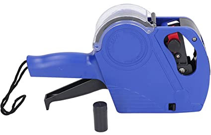 Pistolet à étiquettes de Prix à 8 Chiffres, étiqueteuse Manuelle Pistolet à étiquettes de Prix à 8 Chiffres avec Cartouche Étiquette D'outil de Marquage de Prix Portable, étiquettes de(bleu)