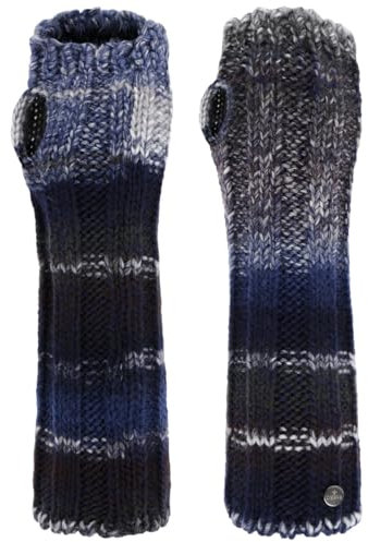 LIERYS Kalalita Stulpen Strickform Damen Schurwollmix Made in Germany Herbst Winter dunkelblau One Size
