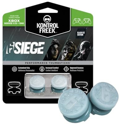 KontrolFreek Performance-Thumbsticks: Black Ice Edition - Kunststoff - Schwarz - Kompatibel mit Nimbus+, Xbox X|S, Xbox One