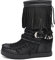 IF Fashion Scarpe Stivali Stivaletti Indianini da Donna Zeppa Interna Frange Fibbia 9669 Nero N.38