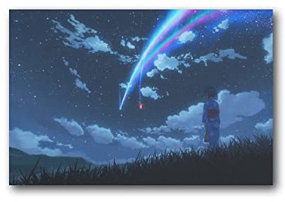 Your Name Kimi No Na Wa Anime Cartoon Poster Sternennacht Leinwand Poster Wandkunst Bild Drucke Hängende Fotodekoration Home Poster Kunstwerke 50 x 75 cm