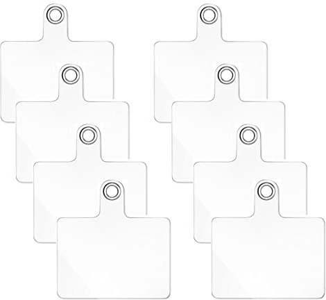 IOSPKKIO® Juego de 8 Almohadillas Transparentes para teléfono móvil con Anillo de Metal, Colgante para teléfono móvil, multifuncionales e Impermeables para la mayoría de los Smartphones