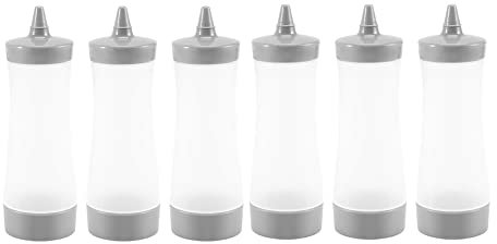 yilin 6 de condimentos para chorro, botella de ketchup, recipientes de salsa de mostaza para condimentos de cocina, color gris