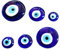 Cabilock 6 Stücke Türkisches Blaues Auge Perlen Glasperlen Nazar Boncuk Glas Spacer Evil Eye Beads Charms Schmuck Amulett Böse Blick Kette Auto Deko Anhänger Glücksbringer Ramadan
