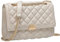 Kasgo Umhängetasche Damen, Elegant PU Leder Crossbody Bag Schultertasche Klein Handtasche Shoulder Bag für Dame mit Verstellbaren Kettengurt Weiß