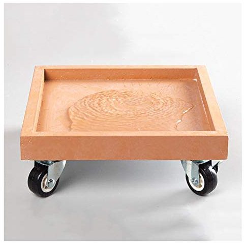Soucoupes for plantes Plateau carré for pot de fleurs sur roulettes, plateau de palette for jardin intérieur extérieur, chariot de jardinière, chariot de jardinière, rouleau de support de plante avec