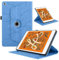 Coque pour iPad Mini 5/4/3/2/1 (7,9 Pouces, Modèle 2019/2015/2014/2013/2012), Etui Premium Cuir PU Rotatif à 360 Antichoc Degrés Flip Case Cover Fonction Support Housse - Bleu