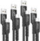 JSAUX Câble USB Type C [Lot de 4 1M 1M 2M 3M] Câble de Chargeur USB C 3.1A Charge Rapide Compatible avec iPhone 16 15 Pro Max Samsung Galaxy S24 S22 S20 A53 Google Pixel 5 6 XL Xbox Xperia XZ Noir