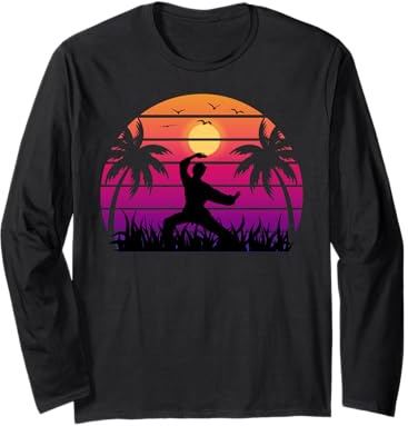 T-shirt de karaté pour homme - Costume de karaté pour garçons Manche Longue