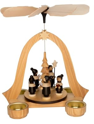 Rudolphs Schatzkiste Pyramide Kurrende mit Teelichter BxHxT 24,5x26x20cm NEU Weihnachtspyramide Holzpyramide