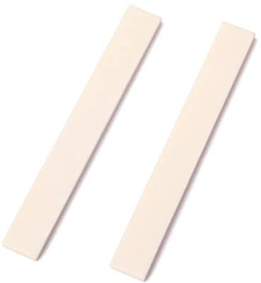 Acoustic Guitar Bone Nut Saddle Set, 2 Pieces 80x11x3mm Buffalo Bone Blanks for Classical, Electric, Folk Guitar, Mandolin, Banjo, Ukulele Classical Guitar Saddle