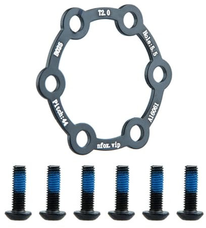 ECMQS Aluminium Alloy 6-Hole Washer Brake Disc with 6 Screws Electric Scooter Brake Disc for Electric Scooter Mountain Bike