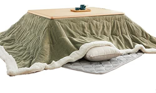GLJTUO Japanischer Heiztisch, Tatami-Kotatsu-Tischset, Innenheizgerät Im Winter, Niedriger Tisch Mit Steppdecke + Teppich + Heizung,Wood-105 * 80 * 45cm
