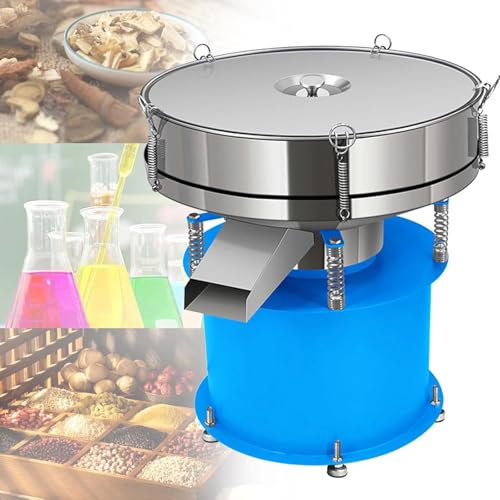 KJHYYPP Máquina automática de coctelera de tamiz de Polvo, máquina coctelera de tamiz eléctrico de Acero Inoxidable de Grado alimenticio, para harinas, Polvo de Hierbas, Malla 60