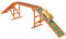 PawHut Hunde Agility Steg Agility-Ausrüstung für Hunde mit Sicherheitsstange, rutschfeste Oberfläche Agility-Gerät für Garten, 325 x 55 x 69 cm, Orange