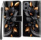 Salanheo Phone Case for Motorola Moto G05 / E15, Leather Flip Cover Shockproof Protective Case with Card Slots Magnetic Closure Wallet Case Leaves and flowers