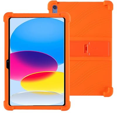 Étui de protection pour tablette Apple 2025 iPad A16 11 - Coque en silicone résistante aux chocs, fine et durable, imperméable, anti-rayures - Orange