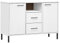 Generisch Kangmusi Sideboard Oslo mit Metallbeinen 113x40x77 cm Massivholz, 351020