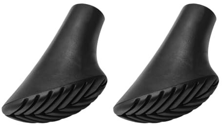 OUDQFCJ 2 unidades de bastones de marcha nórdica, amortiguadores de goma, almohadillas antivibración para bastón, goma antideslizante, bastones de senderismo nórdico, diámetro de 11 mm