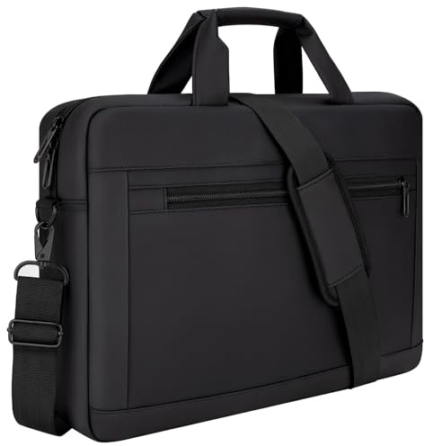 HEDUGO Laptop Bag Case 15.6 16 17 Inch Waterproof Computer Sleeve Messenger Bag with Adjustable Shoulder Strap Unisex Briefcase Carry Case for Work School Travel,Fit 15.6 to 17 Inch Laptops