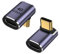 2 Pcs Right Angle USB C, 90 Degree Cable USB C Male to Female Adapter for Deck, Tablet, Phone, Type C and More