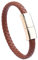 YACSEJAO USB C zu USB A Armband Ladekabel 22.5cm Tragbares USB C Typ Stylisches Leder geflochtenes Armband Kurzes Ladekabel Datenübertragung Kurzes Kabel (Braun)