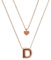 Bronzallure Collana Donna Graduata placcata Oro 18k – Collana Doppio Filo con Iniziale D e Cuore – Gioielli Made in Italy – Idea Regalo Compleanni, Anniversari, Festa Donna, Festa Mamma