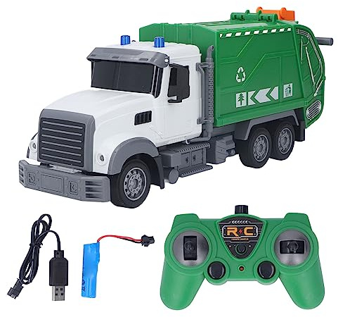 shenruifa Sanitation Truck Car Model 2.4G Remote Control RC Trash Garbage Toy Holiday