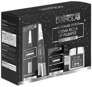 Dermolab - Beauty Box Crema Ricca 50ml e Lip Plumper Effetto Filler, con Acido Ialuronico per Pelle e Labbra Levigate e Rimpolpate