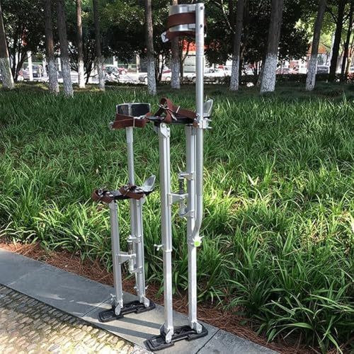 FUANA Beinbandgurte für Trockenbau-Stelzen, Ersatzteile für Maler- und Dekorationsarbeiten, 59,9 cm lang, 4 cm breit, Nylon, verstellbare Gurte mit Metallschnallen, Türschloss, 2 Stück