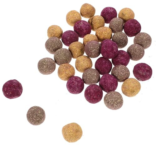 BUGUUYO 36stücke Naturbälle Kaninchen-kauspielzeug Blumenaromatisierte Kaninchen-Snacks Haustier-kaninchenbälle zum Zähneputzen und Spielen für Kleintiere mit Aromen zum Kauen