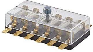 HELLA 8JD 002 291-141 Sicherungsdose - 6-polig - 8A - glasklar - Stecker: Flachstecker