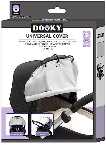 Original Dooky 126701 Sonnenschutz für Kinderwagen und Autositz, grau