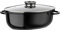 GSW 410588 Gourmet Ceramica Induktion Bräter XXL oval mit Aroma-Glasdeckel 10 L, Aluguss, schwarz gesprenkelt, 42 cm 4 Einheiten
