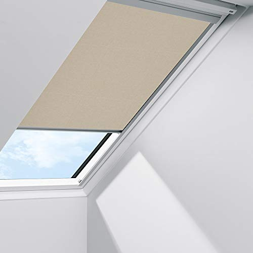 VELUX Orignal Sichtschutzrollo RFL MK08 4155S / Bedienart : Manuell/Farbe : Uni Sand/Fenstergröße : MK08 / Fenstertypen : GGU, GGL, GPU, GPL, GTU, GTL, GXU, GXL_23603