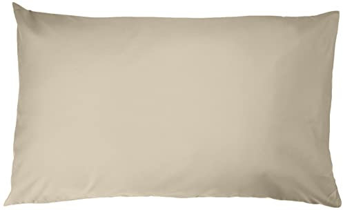 Amazon Basics Kissenbezug, Mikrofaser Set, 50 x 80 cm, Beige